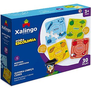 QUEBRA-CABEÇA Madeira 4 Cores Minha Escolha 30 Peças
