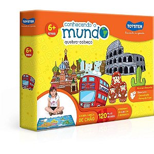 QUEBRA-CABEÇA Educativo Conhecendo o Mundo 120 Peças