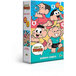 QUEBRA-CABEÇA Cartonado Turma da Mônica 60 Peças