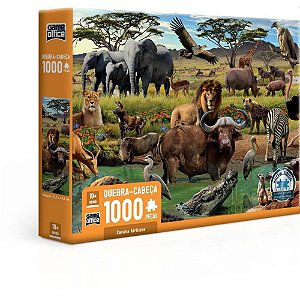 QUEBRA-CABEÇA Cartonado Savana Africana 1000 Peças