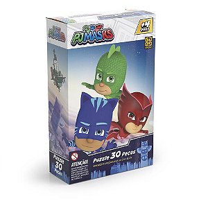 QUEBRA-CABEÇA Cartonado PJ MASKS P 30 Peças