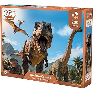 QUEBRA-CABEÇA Cartonado Dinossauros 200 Peças
