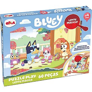 QUEBRA-CABEÇA Cartonado Bluey 60 Peças com Lente Mágica