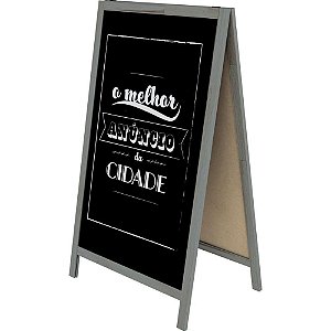 Quadro Propaganda TAB Neo Duplo 90X60CM Preto