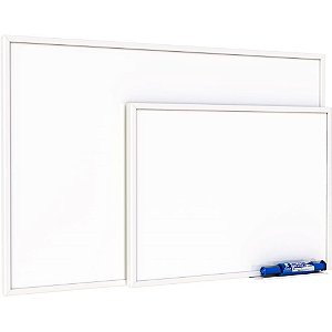 Quadro Branco Moldura Madeira 60X40CM FIT Branco