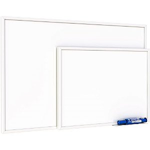 Quadro Branco Moldura Madeira 40X30CM FIT Branco