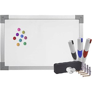 Quadro Branco Moldura Madeira 080X060CM SOFT Prime