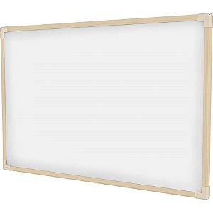 Quadro Branco Moldura Madeira 070X050CM Neo - Pacote com 02