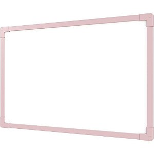 Quadro Branco Moldura Madeira 060X040CM UV MDF SOFT Rosa PCT com 02