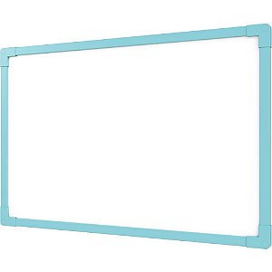 Quadro Branco Moldura Madeira 060X040CM UV MDF SOFT Azul PCT com 02
