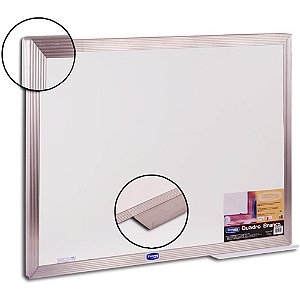 Quadro Branco Moldura Alumínio 100X80CM POP