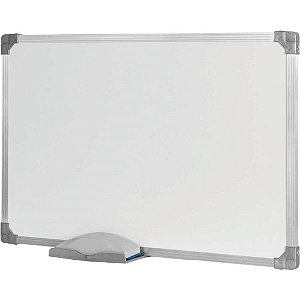 Quadro Branco com Moldura de Alumínio 90X60CM - Pacote com 2 Unidades