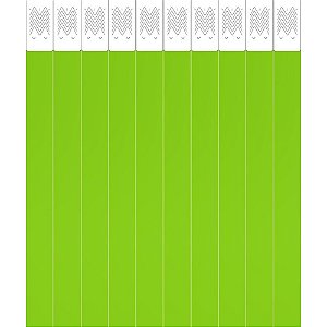 Pulseira de Identificação Laser PRO Verde Limão - Pacote com 50 Unidades