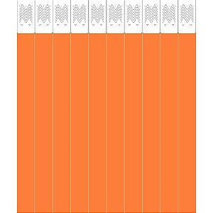 Pulseira Identificação Laser PRO Laranja Fluorescente Pacote com 50