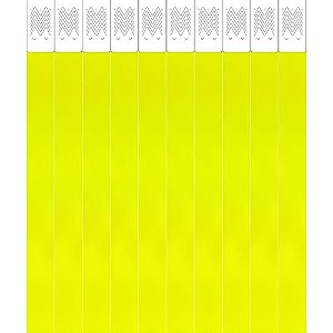 Pulseira de Identificação Laser PRO Amarela Fluorescente Pacote com 50