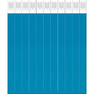 Pulseira de Identificação Azul Claro Pacote com 50