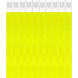 Pulseira de Identificação Amarelo Fluor FIX BAND - Pacote com 50 Unidades
