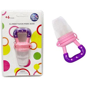 Alimentador de Silicone Rosa para Bebê