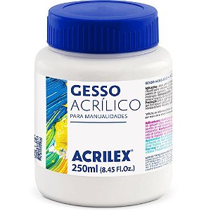 Gesso Acrílico 250ML para Artesanato - Caixa com 3 Unidades