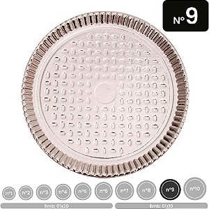 Prato Laminado Redondo Nº09 42,5CM Pacote com 10 Unidades