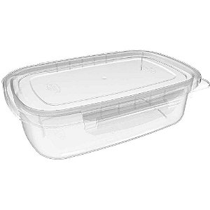 Pote Plástico Raso com Trava Grande 1,100ML