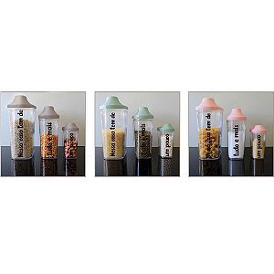 Pote Plástico Conjmultiuso 250ML/750ML/1,45 Conjunto