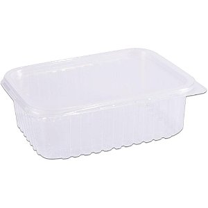 Pote Descartável 1000ML Retangular com Tampa Pacote com 24