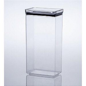 Pote Acrílico Hermético Lumini 2600ML Retangular Transparente