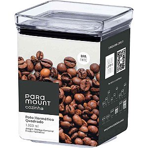Pote Acrílico Hermetic 1000ML Lumini Quadra