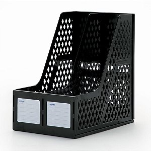 Porta Revista Organizador Duplo Preto