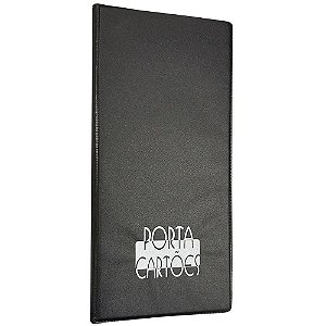 Porta Cartões de Visita Preto 110X250MM para 80 Cartões – Pacote com 4 Unidades
