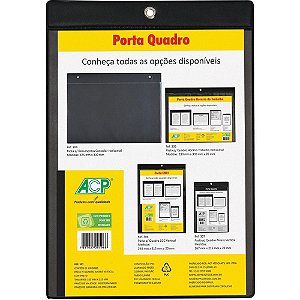 Porta Alvará Vertical Preto 16,5 X 21,5CM - Pacote com 05 Unidades