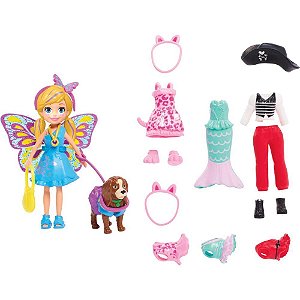 Polly Pocket KIT POLLY + PET com Fantasias