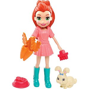Polly Pocket Boneca Lila com PET e Acessórios