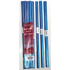 Plástico para Encapar 2M X 45CM Azul Pacote com 5 Rolo
