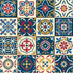Papel de Parede Plástico Adesivo 45CMX5M Azulejo 03 0,80