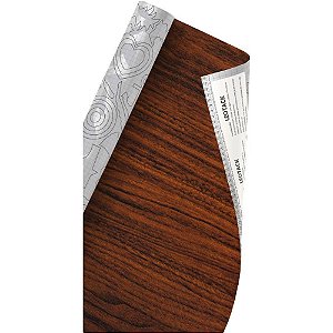 Papel de Parede Plástico Adesivo 45CMX10M Madeira Pau Rosa