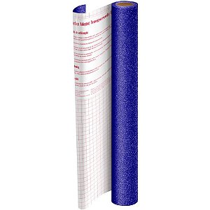 Papel de Parede Plástico Adesivo 45CM X 10M Glíter Azul PP 0,10