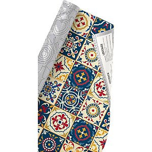 Papel de Parede Plástico Adesivo 45CMX10M Fantasia Azulejo 3 0,80