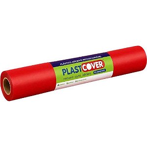 Papel de Parede Plástico Adesivo 45CM X 10M Brilho Vermelho
