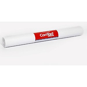 Papel de Parede Plástico Adesivo 45CM X 10M Brilho Branco