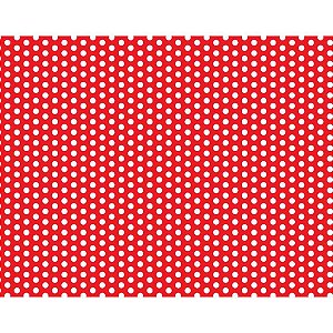 Placa em EVA Estampado 60X40CM Poá VERMELHO/BRANCO 2MM Pacote com 05
