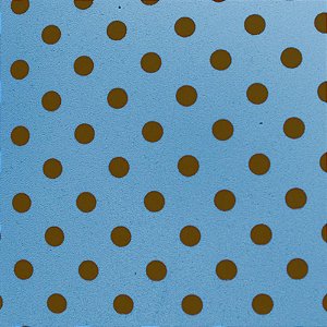 Placa de EVA Estampado 60X40CM Poá AZUL/MARROM 2MM - Pacote com 5