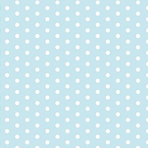 Placa em EVA Estampado 60X40CM Poá AZUL/BRANCO 2MM Pacote com 05
