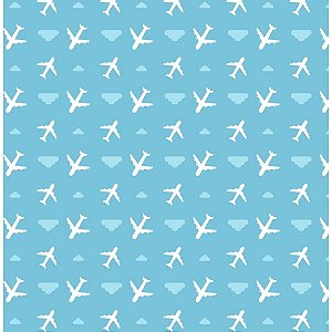 Placa de EVA Estampado Avião 60X40CM 2MM - Pacote com 05 Unidades