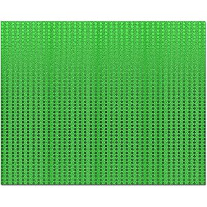 Placa em EVA Estampado 48X40CM Lantejoula Verde 2MM PCT com 05