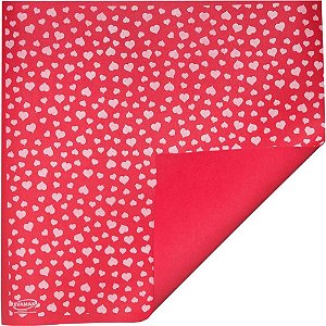 Placa em EVA Estampado 47X40CM VM com Coração BR 1,6MM PCT com 05