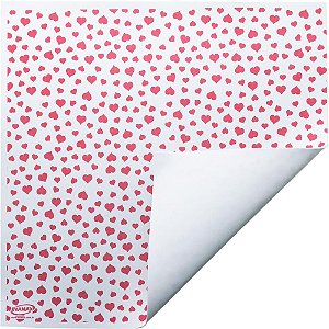 Placa em EVA Estampado 47X40CM BR com Coração VM 1,6MM PCT com 05