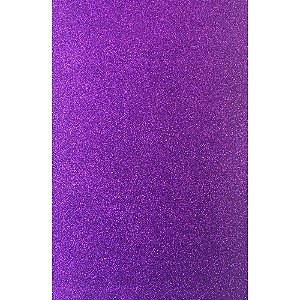 Placa em EVA com Glíter Violeta 60X40CM 2MM - Pacote com 05 Folhas