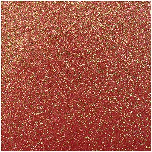 Placa em EVA com Glitter 60X40CM Vermelho Neon 2MM - Pacote com 05 Folhas